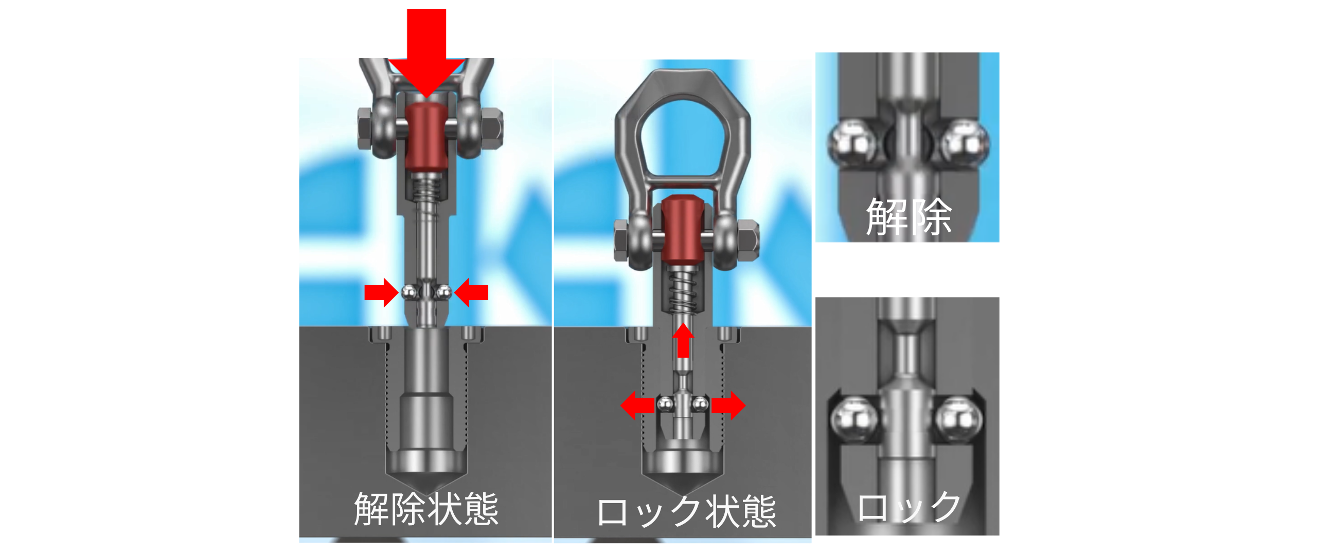 リフティングピン(ボールロックタイプ) | ロームヘルド・ハルダー株式会社